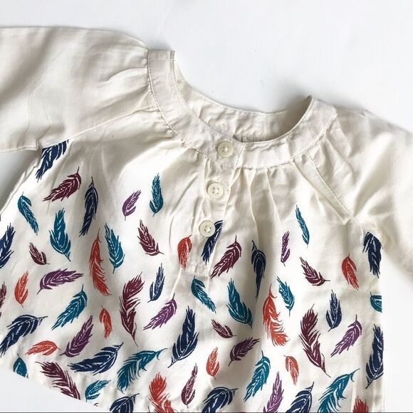 Old Navy feather print top EUC 0-3 months - Picture 2 of 2